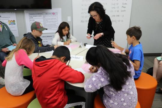 students and teacher